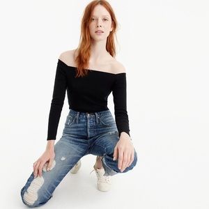 Great J.Crew coral colored off the shoulder top!